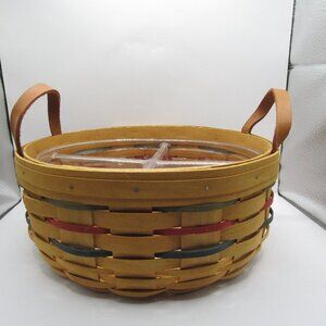 Longaberger 10" Round Basket with Divided Protector